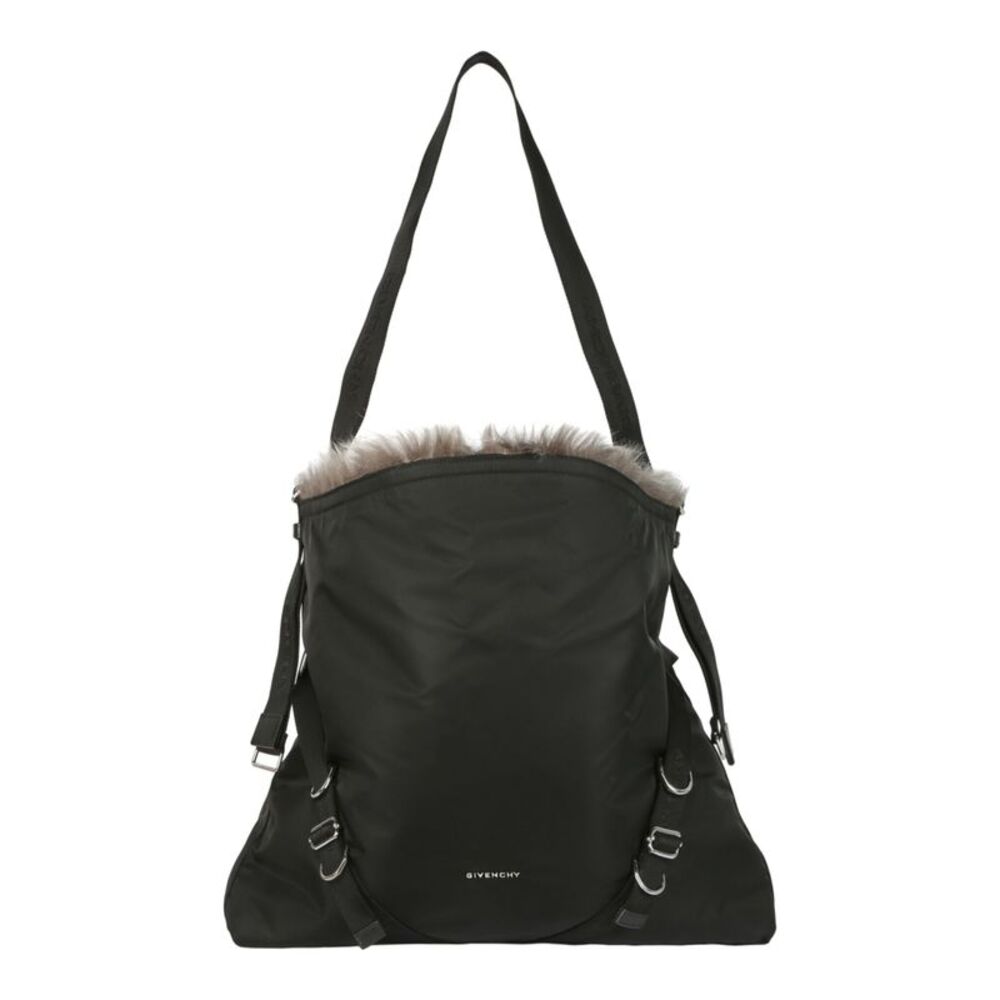 Givenchy Large Voyou Bag in Nylon and Faux Fur Mens